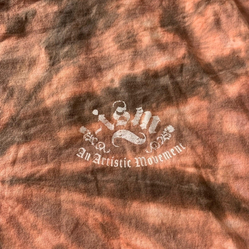 Vintage Fruit of the Loom Tie Dye Skull An Artistic Movement T-Shirt Tee Top L - Picture 7 of 10